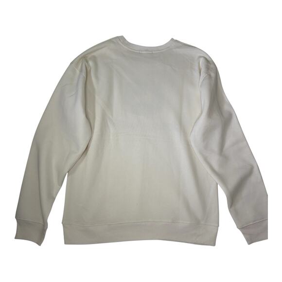 John Deere Sweatshirt Men’s Medium Cream White Crewneck Pullover Logo Vintage - Picture 2 of 5